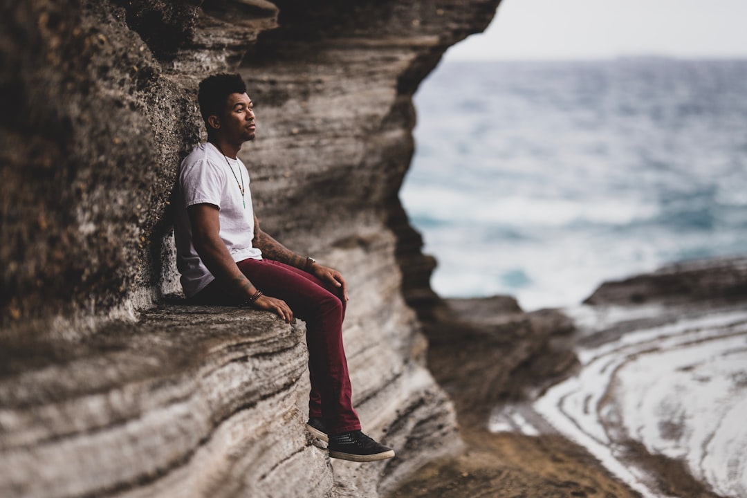 Photo burgundy pants